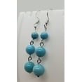 thumbnail image 3 of Round Turquoise Silver Earrings, 3 of 4