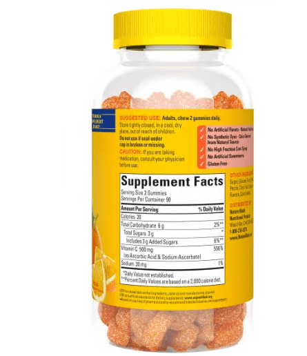 Nature Made Extra Strength Vitamin C 500mg, 180 Adult Gummies