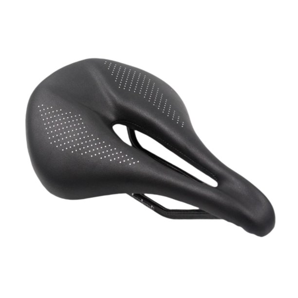 Asiento de bicicleta de fibra de carbono, sillín de bicicleta, asiento de bicicleta de montaña, sillín de bicicleta de carretera hueco y transpirable, Negro