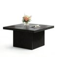 thumbnail image 4 of Fnova Farmhouse Coffee Table for Living Room, 31.5" Square Wood Coffee Table, Easy Assembly, Black, 4 of 10