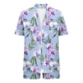 thumbnail image 7 of 2 Piece Outfits Summer Sets,Women's Hawaiian Beach Outfit 2 Piece Tropical Print Swim Cover up Shorts Set Summer Vacation Beachwear, 7 of 7