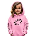 thumbnail image 2 of LUOGENLI Girl Hoodies Zip up Kids Football Print Hoodie Girls Boys Pullover Sweatshirt Casual Warm Hooded Jacket for Children Youth Outdoor Sports Girl Hoodies Size Size 9-10 Years, 2 of 4