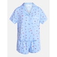 thumbnail image 5 of Way to Celebrate Women's Shorty Notch Fourth of July Pajama Set, 2-Piece, Sizes XS-3X, 5 of 5