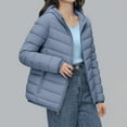 thumbnail image 2 of Women's Premium 90 Down Jacket Hooded Winter Coat Lightweight Warm Compressible Outerwear With Carry Pouch, 2 of 4