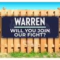 thumbnail image 1 of Warren Will You Join Our Fight? 13 oz Vinyl Banner With Metal Grommets, 1 of 4