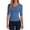 A-Navy8, variant on XIAONU Women's V-Neck T-Shirt Slim-Fit Solid Color 3/4 Sleeve Top Breathable Stretch Soft Work Wear Blouse
