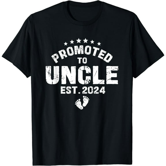 Promoted To Uncle Est 2024 Happy Father's Day T-Shirt