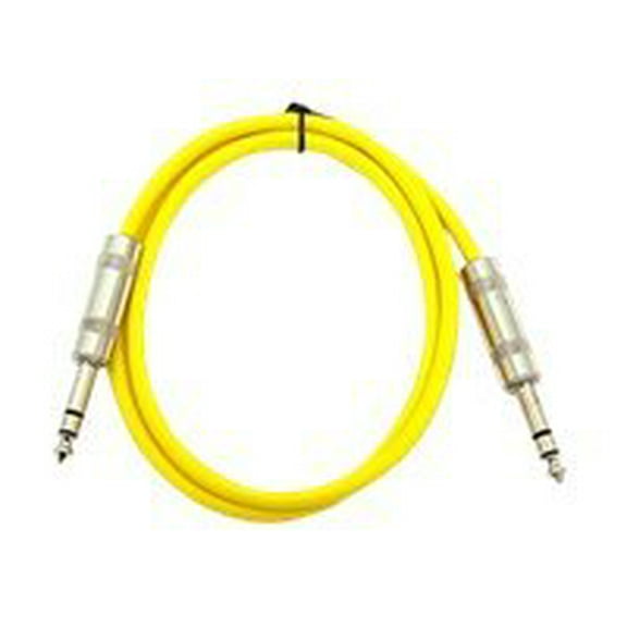 Seismic Audio SATRX-2 - Audio cable - stereo jack male to stereo jack male - 61 cm - shielded - yellow