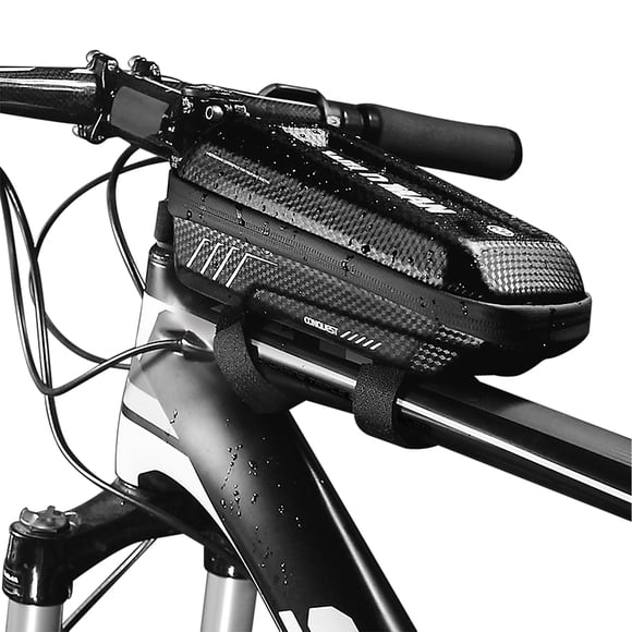 Sac de Cadre de Vélo Imperméable Sac de Tube de Vélo Sac de Cadre de Cyclisme avec Design à Double Fermeture Éclair