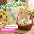 thumbnail image 6 of Easter Eggs Hanging Ornaments, Colorful Foam Easter Hanging Eggs, Designs For Tree Basket Filler Decor Party Favors (6pcs), 6 of 7