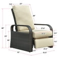 ATR ART to REAL Outdoor Durable Resin Wicker Recliner Chair with