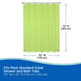 thumbnail image 6 of Kenney Medium Weight PEVA Shower Curtain Liner and Beaded Roller Ring Set, 70" W x 72" H, Green, 6 of 9