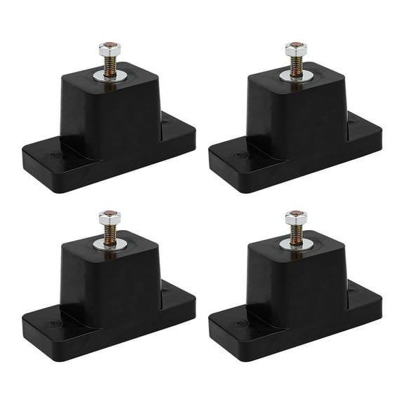 HOOWIFFY 4Pcs Air Conditioner Shock Absorbing Rubber Pads Stable Noise Reducing Base Black