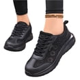 thumbnail image 5 of Sewkxo Women'sLace Sneaker Low Top Casual Walking Shoes Classic Comfort Flat Fashion Sneakers,Black 37, 5 of 5