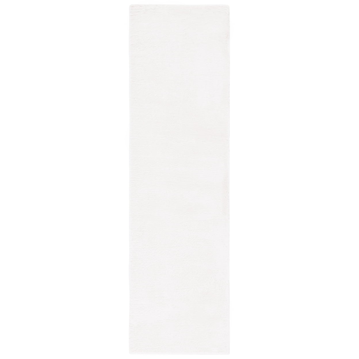 SAFAVIEH Faux Rabbit Fur David Solid Area Rug, Off White, 8' x 10'