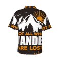 thumbnail image 3 of Daiia Not All Who Wander Are Lost4 Hawaiian Shirt for Men Gentle Cotton Regular Short Sleeve Casual-Medium, 3 of 9