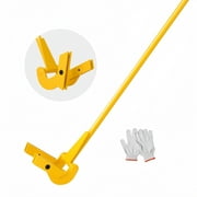 Heavy Duty 45in Yellow Carbon Steel Pallet Dismantling Tool, 2000lb Capacity with Anti-Slip Grip for Wooden Pallets & Decks
