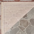 thumbnail image 4 of SAFAVIEH Courtyard Maksim Geometric Bordered Indoor/Outdoor Runner, 2'3" x 12', Red/Beige, 4 of 8