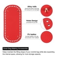 thumbnail image 3 of Unique Bargains Coussin de Fond Ovale pour Sac, Lot de 2 22x10cm Base en Cuir PU Rouge, 3 of 6