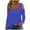 003* Blue, variant on bnaln Off The Shoulder Tops for Women Summer Tops Long Sleeve V Neck Shirts Dressy Casual Blouses Tee Solid Color Tunic Tops T-Shirt Outfits Trendy Clothes