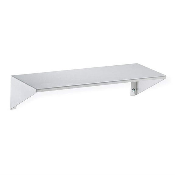 Bradley 755-012000 - Stainless Steel Shelf With Integral End Brackets - 12"W x 5"D