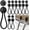 Black, variant on 10 Pack Shock Cord Fastener Bungee Cord Clips with Adjustable Knob Multifunctional Fastener for Tent Boat Cover Canvas Marine Truck Rv Trailer Accessoriest Outdoor(White,Classic Style)