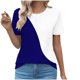 thumbnail image 1 of Tops Cortos para las Mujeres Cuello en V de Moda Casual Manga Corta Primavera Verano Top, Tops de Baile para las Mujeres, 1 of 4