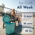 thumbnail image 4 of unbrand Small Cooler - 20 Quart Rotomolded Hard Ice Chest, Insulated Cooler for Beach, Camping, Travel & Fishing, Holds 18 Cans + 25 lb Ice, Up to 5 Days Cold, Drain Plug, Cup Holders, Bottle Opener, 4 of 9