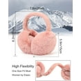 thumbnail image 2 of Unisex Winter Foldable Earmuffs Plush Faux Fur Ear Muffs Outdoor Cold Weather Ear Warmers for Women and Men, 2 of 9