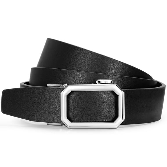 JASGOOD Ratchet Belts for Women Leather Belt for Jeans Pants with Automatic Sliding Buckle