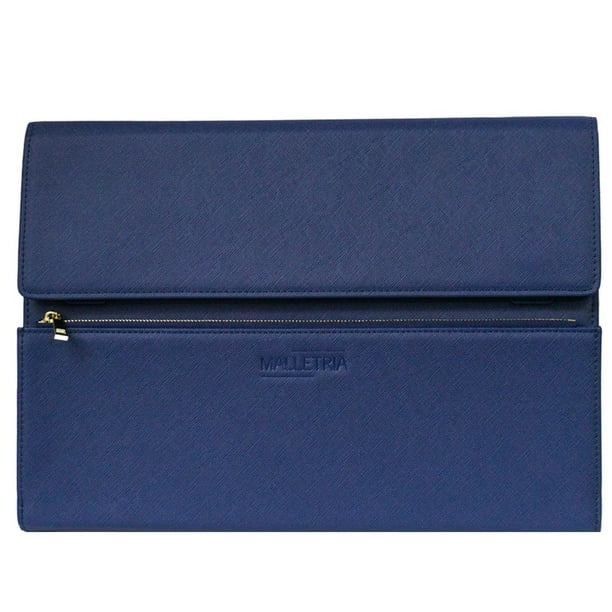 Portafolio Organizador Ejecutivo De Piel Sintética Partafolio azul marino Folded MALLETRIA Folded