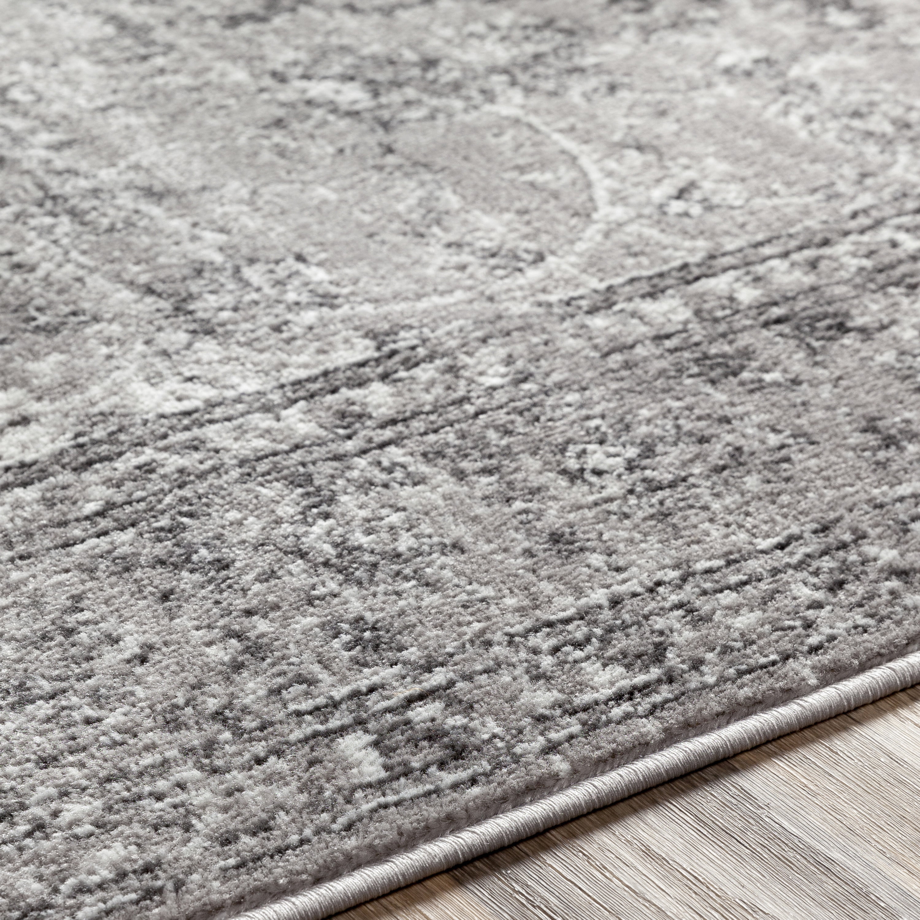 Livabliss Area Rugs for Living Room, 8x10 Monte Carlo Traditional Gray Rug, Bedroom Dining Room Home Decor Stain Resistant Carpet (7'10" x 10'2")
