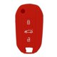 thumbnail image 2 of Funda de silicona para llave de coche, apta para , funda de mando plegable con mando , 3 botones, rojo shamjiam Funda de llavero remoto alejada, 2 of 8