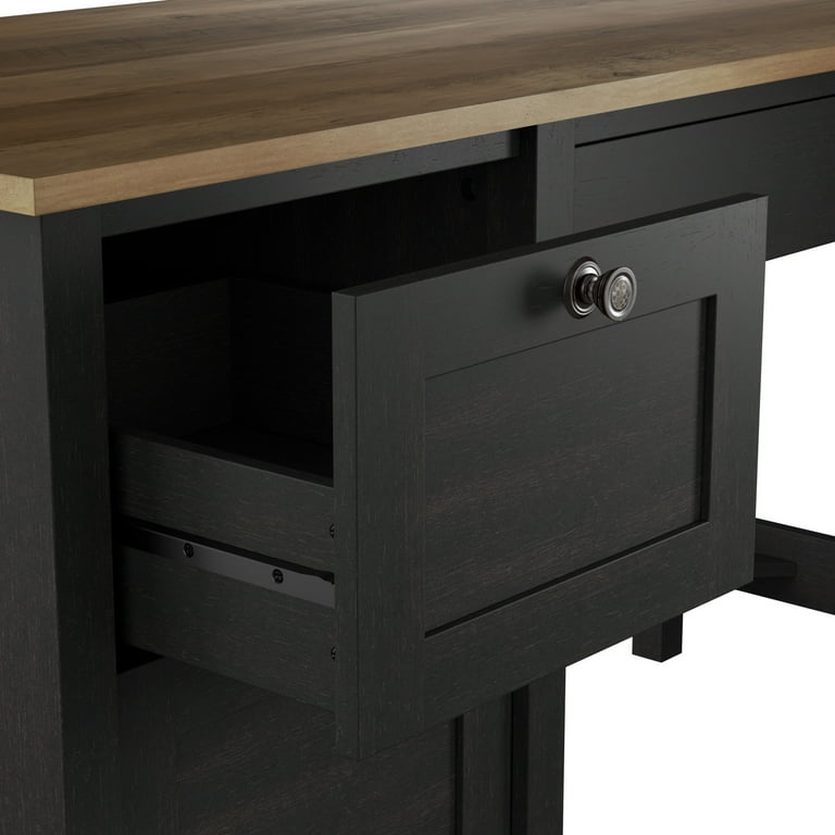 Mayfield 54W Computer Desk with Organizer in Vintage Black and