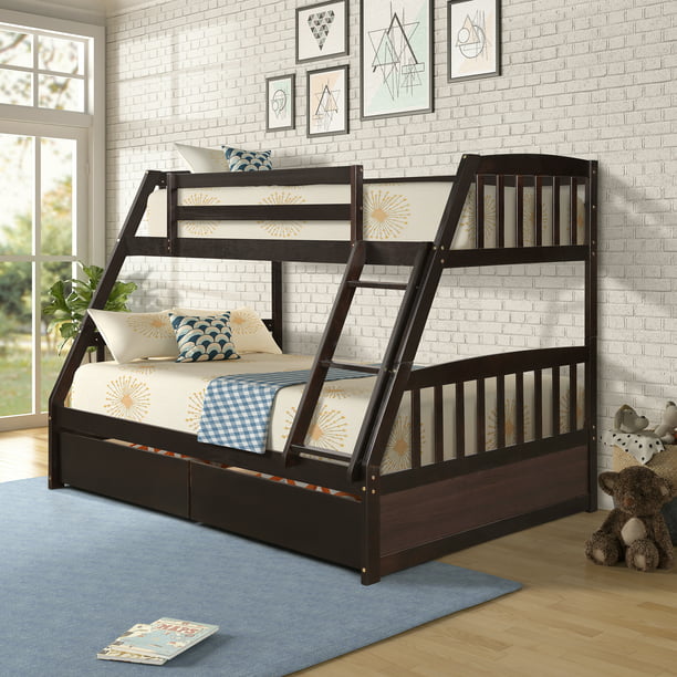 Modern Bedroom Furniture Espresso, Boys Bunk Beds With Storage