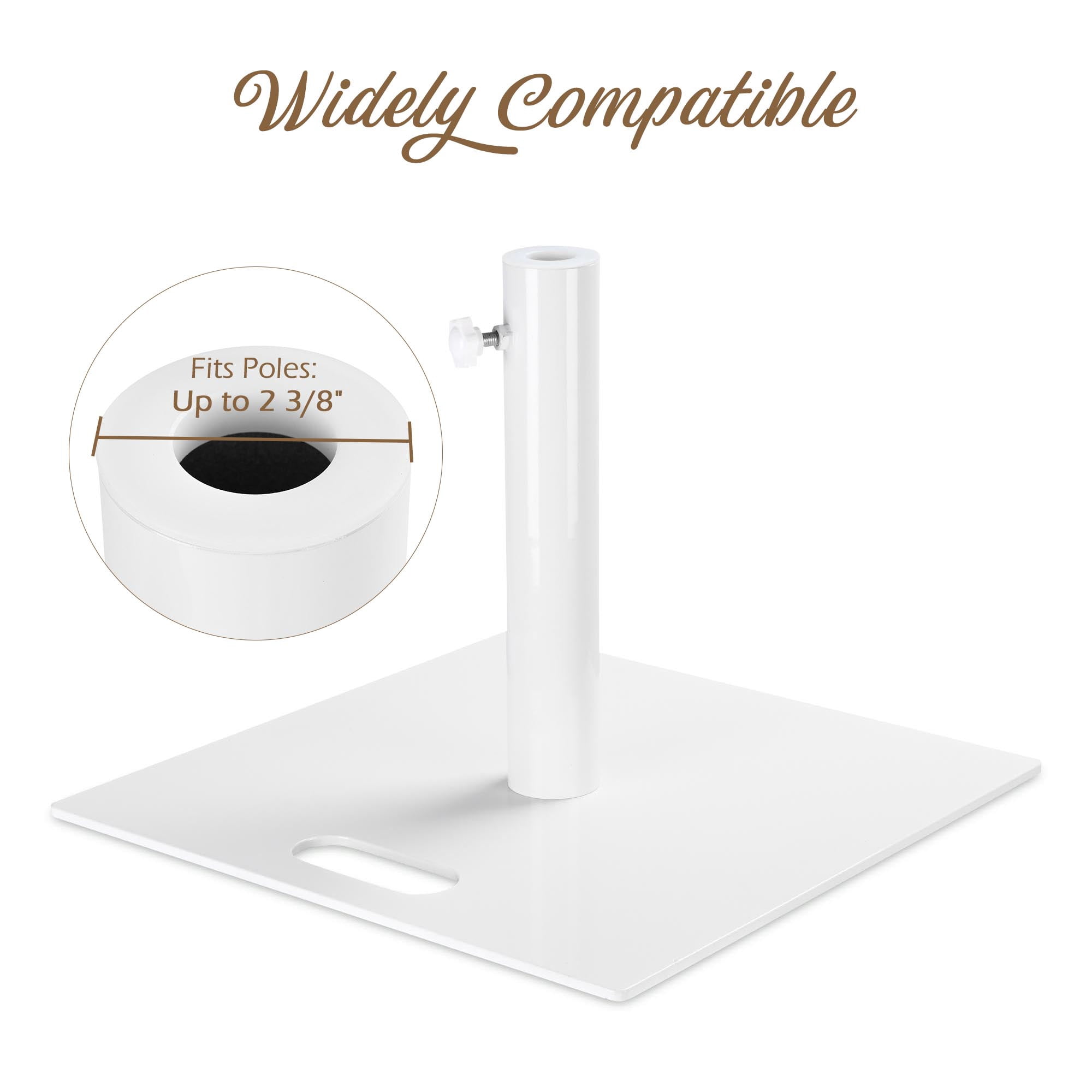 LAGarden 34 Lbs Umbrella Base Patio Umbrella Stand Steel Plate Outdoor Deck For Garden Market Table Poolside Balcony