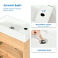 thumbnail image 4 of Dextrus 16 Inch Small Bathroom Vanity with Undermount Sink, Free Standing Bathroom Storage Cabinet with Drain, Oak, 4 of 7