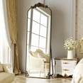 thumbnail image 3 of BEAUTYPEAK 66"x21" Arched Full Length Mirror Metal Vintage Mirror Baroque Style,Antique Bronze, 3 of 9