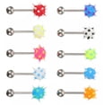 thumbnail image 6 of HOOUN 10 Pcs Creative Tongue Stud Decor Hairy Ball Pin Piercing Jewelry Kit Ring Miss, 6 of 9