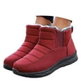 thumbnail image 3 of Gyexs Mens Snow Boots Waterproof, Womens Winter Shoes Dressy Casual, Orthotic Technology, Slip-On, Rain, Steel Toe, Sportswear, Red, Size 6, 3 of 7