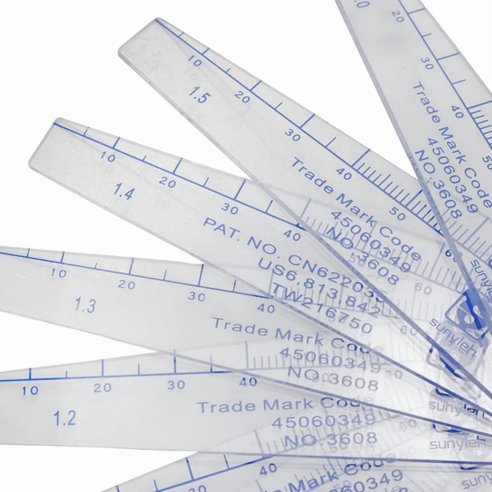 10X Plastic Feeler Gauge 0.05mm to 3mm Metric -Measuring Tool 21 Leaf