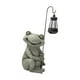 thumbnail image 3 of Estatua de rana para exteriores, luz Solar de rana con luces solares, figura de rana creativa, escultura Animal, adorno de resina para patio, 3 of 9