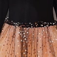 thumbnail image 7 of IVEYRTF Girls Long Sleeve Princess Dress with Bow Cute Party Gown for Toddler Kids Holiday Birthday Celebration Outfit Elegant Star Net Sleeve Dresses(Black,2 Years), 7 of 7