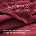 thumbnail image 6 of IR Imperial Rooms Soft Fleece Blanket, Lightweight Bed Blanket All Age Queen Burgundy, 6 of 8