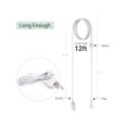 thumbnail image 2 of 2 Pack Extension Hanging Lantern Cord Cable UL 12Ft 360W With E26 E27 Socket Gear Switch + Hooks + 2-Prong US AC Power Plugs, Extra Lighting For Garag, 2 of 4