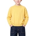 thumbnail image 2 of Boys Knit Cotton Pullover Sweaters Long Sleeve Crewneck Warm Casual Kids Fall Winter Clothes Yellow 4, 2 of 8