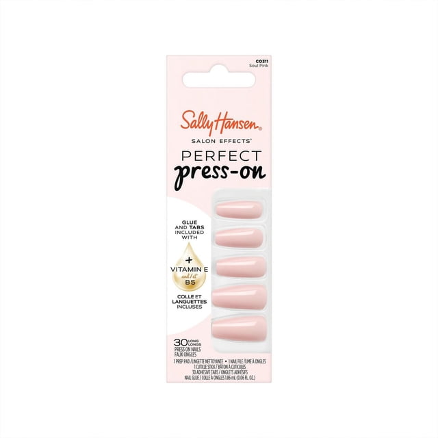 Sally Hansen Salon Effects Perfect Press-On Nails, Non-Damaging Manicure, Easy to Apply