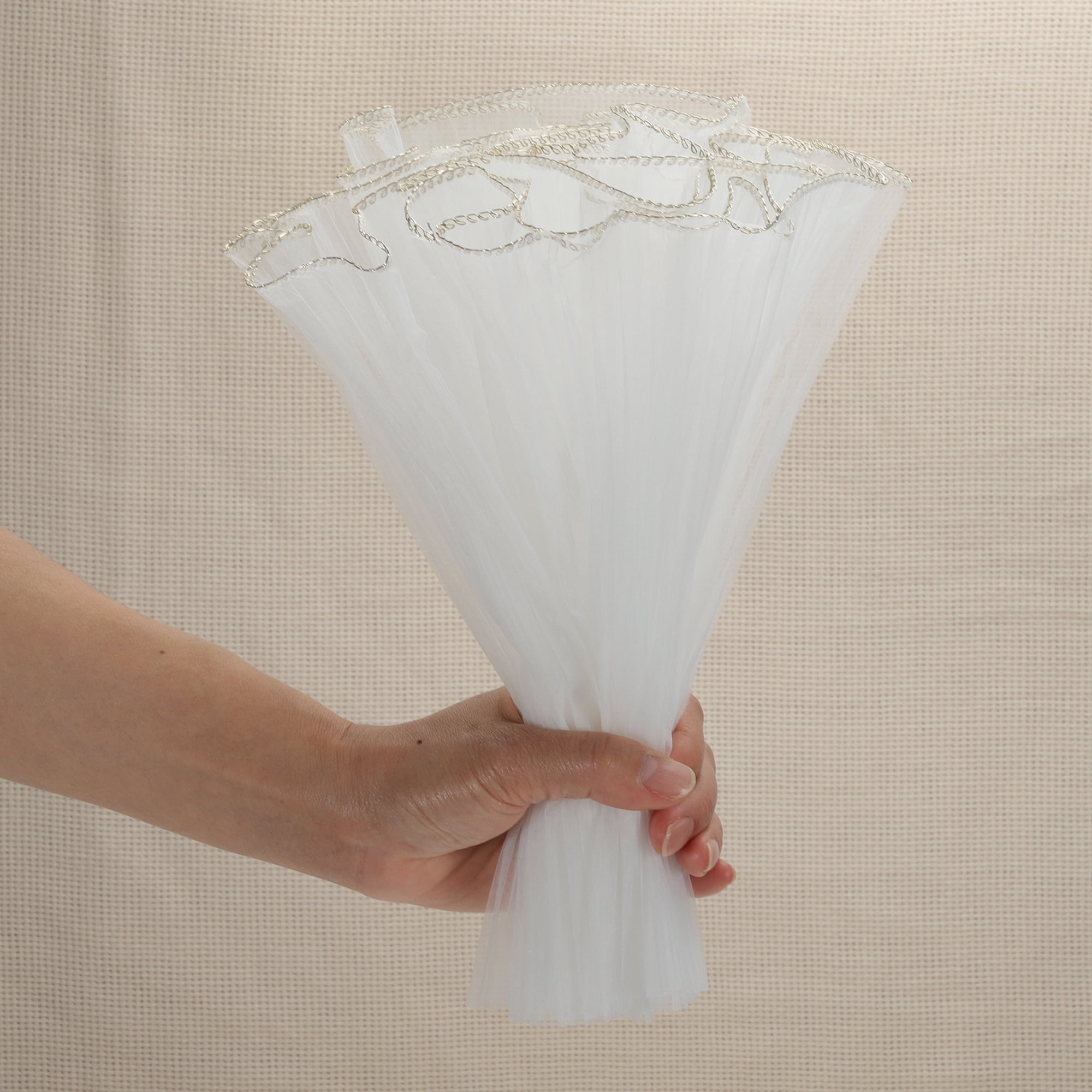 Unique Bargains Color Edge Flower Wrap Paper for All Occasions and Events White