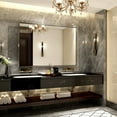 thumbnail image 3 of Knubmt Aluminum Frame Makeup Mirror Rectangular Wall Mirror for Living Room, Bathroom (Horizontal & Vertical), Silver, 36x30inch, 3 of 11