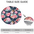 thumbnail image 6 of Pioneer Flower Floral Print Pattern Round Fitted Tablecloth with Elastic Edge,Dining Table Cover Waterproof,Outdoor Round Tablecloth for Camping,Dining,Indoor and Outdoor, 6 of 7